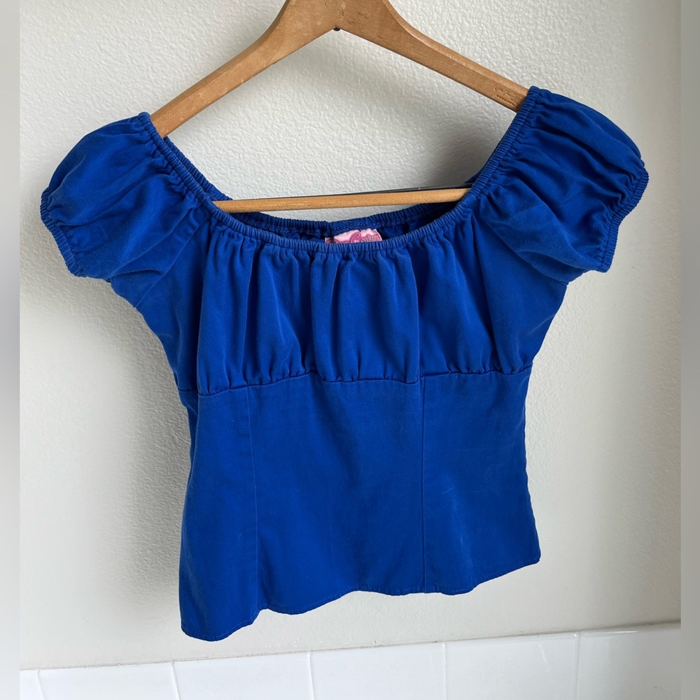 Pinup Girl Clothing (PUG) Blue Blouse